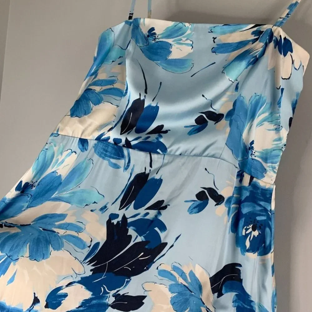Abercrombie & Fitch Blue Floral Midi Dress - Picture 3 of 14